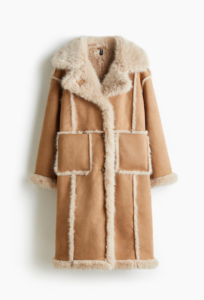 shearling long fur coat