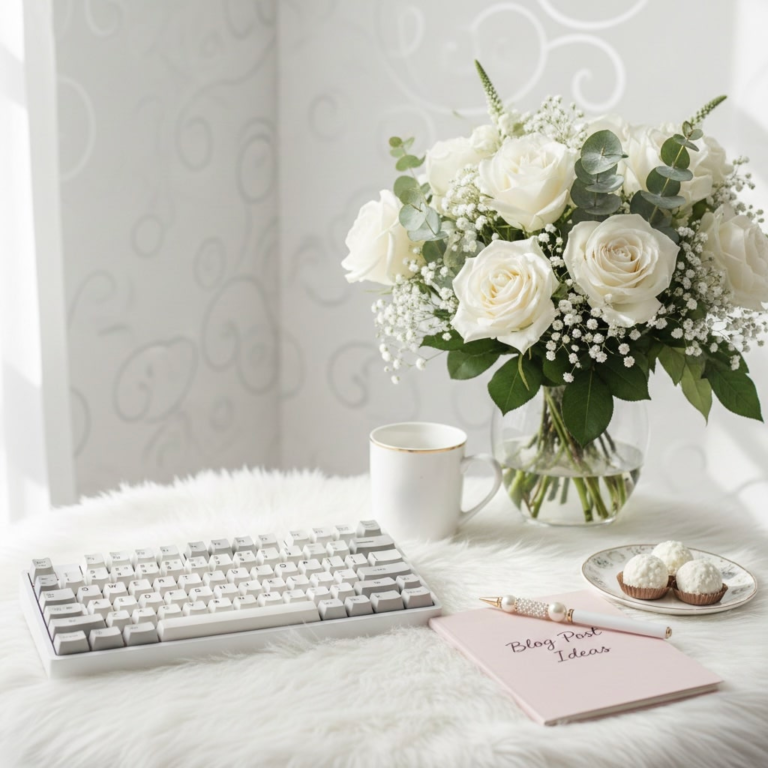 first month blogging review, image of a keyboard to imply blogging