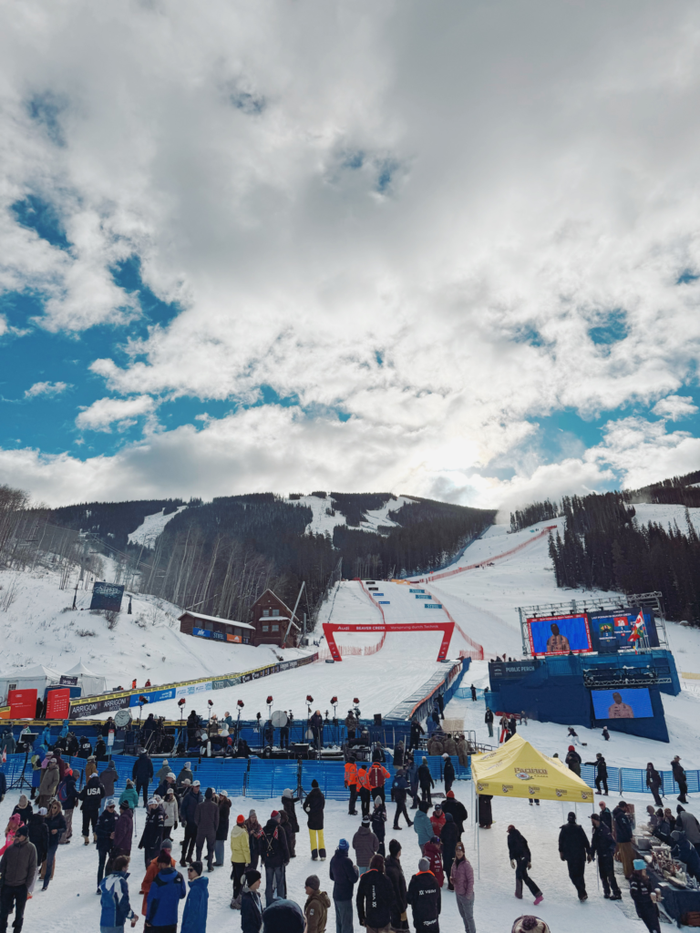 finish area of the Birds of Prey Alpine Skiing World Cup Race in Beaver Creek, Colorado