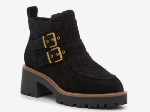 black winter boots for ski trip