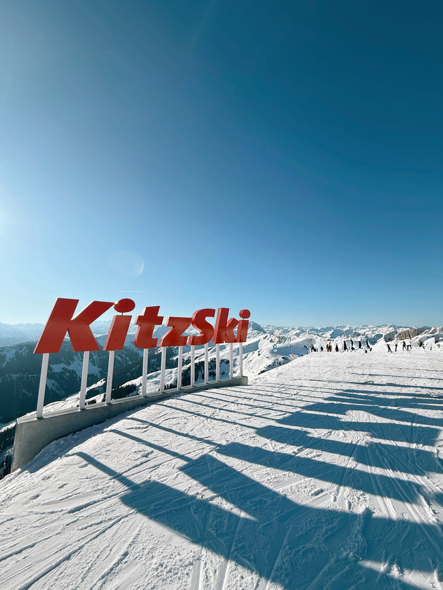 "kitzski" sign skiing in austria