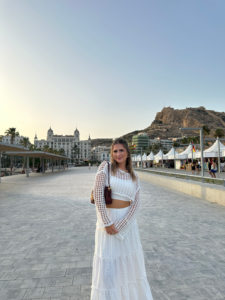 all white outfit in Spain for European girls trip in the summer