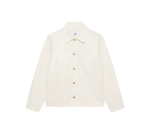 aritzia summer fav white chore jacket