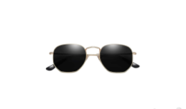Gold rimmed sunglasses