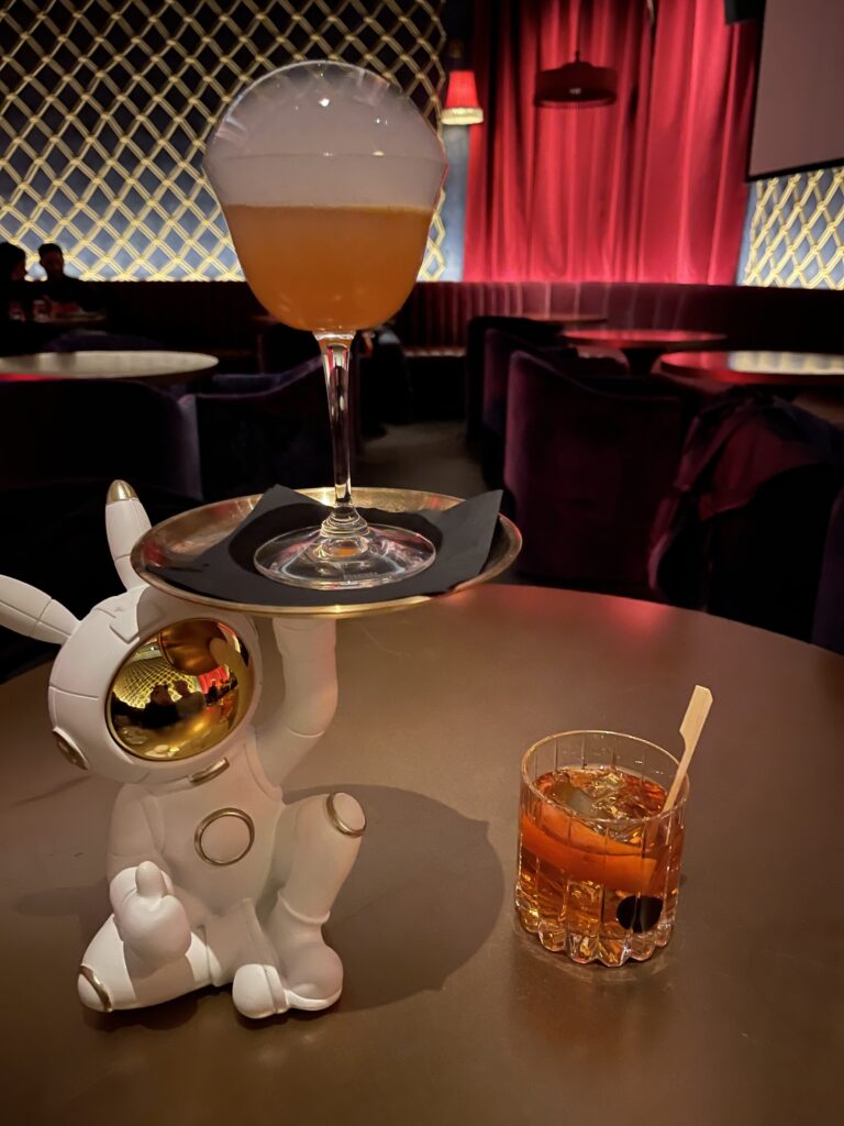 Extravagant cocktails at Chasing Rabbits in Vail, CO on a couple's trip.